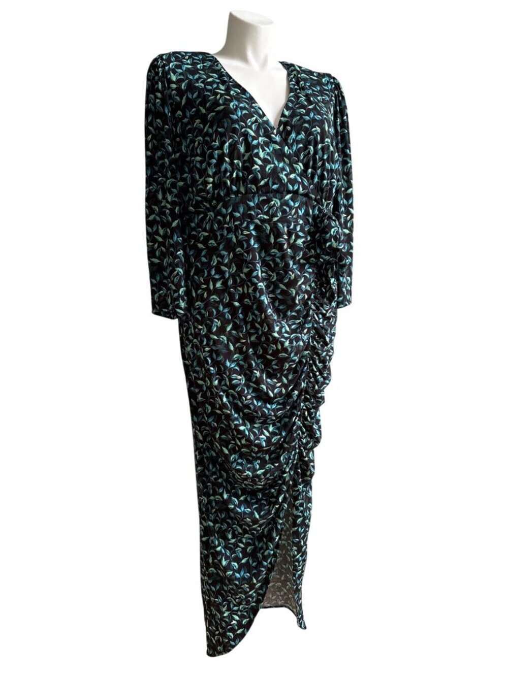 Torrid NWT Women's Maxi Studio Knit Hi-Low Dress Watercolor Print Size 22 - Picture 6 of 13